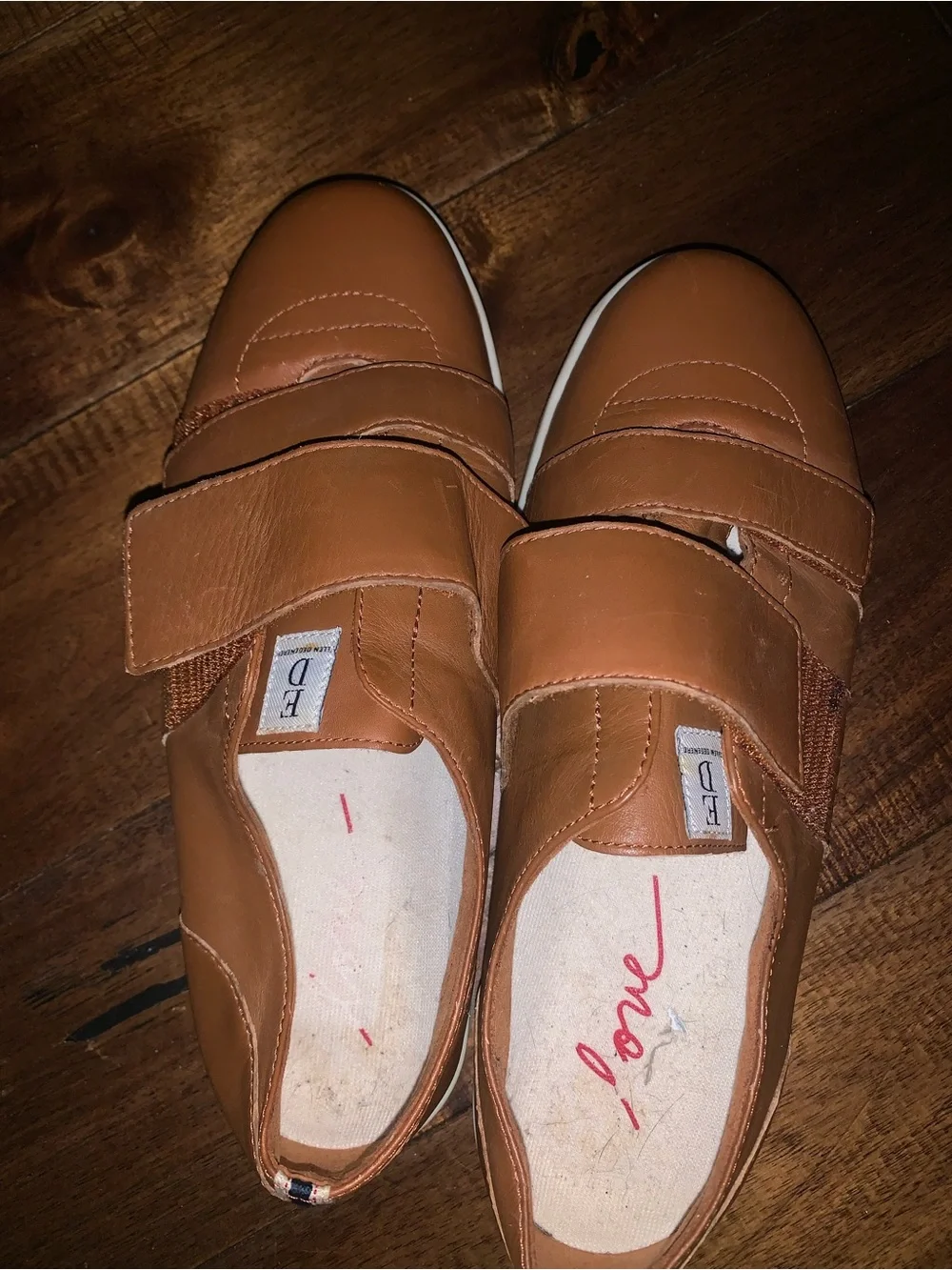 Men's Casual Leather Slip-On Sneakers in Tan